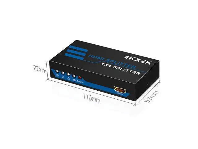 Alt view image 4 of 4 - HDMI 1 in 4 Out HDMI Splitter 4K x 2K HDMI Splitter 1X4 Divider for HDTV