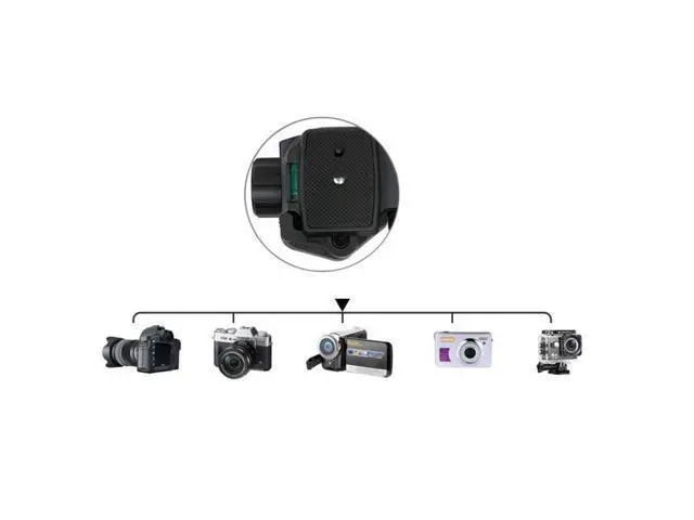 Alt view image 4 of 4 - Video Camera Accessories Tripod Head Tripod Stand Mount Camera Positioning Bolt+Level Gauge Vertical+Lock Knob+Horizontal