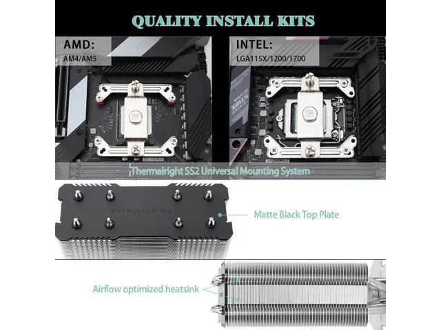 Alt view image 6 of 6 - Assassin X 120R SE V2 CPU Cooler, 4×6mm Heat Pipes, 1550RPM Speed 120mm RGB PWM Quiet Fan CPU Cooler with S-FDB Bearing, for AMD AM4 AM5/Intel 1700/1150/1151/1200/1851