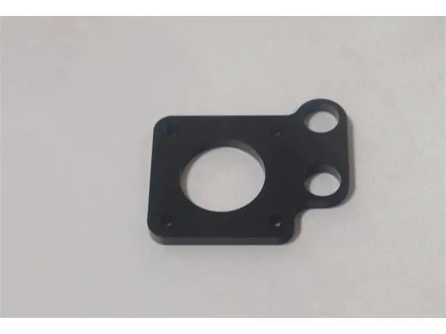 Alt view image 3 of 3 - Reprap Prusa CNC black color metal Y-motor mount plate Sturdier RepRap Prusa i3 Aluminum y-motor mount for NEMA 17 stepper motor