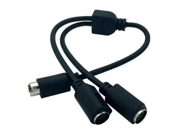 Alt view image 4 of 4 - Adaptateur de câble en Y de 0.25M, séparateur s-vidéo 1 mâle à 2 câbles femelles