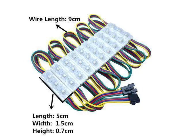 Alt view image 2 of 3 - 12V RGB LED Module Injection Lens SMD 5050 Super Bright Advertising Light Changeable Color Waterproof Sign Backlight 20Pcs/Lot