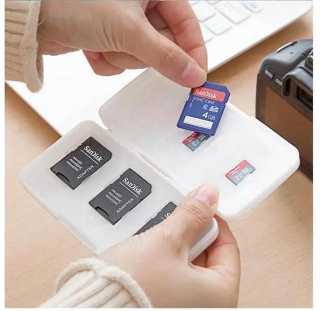 Main image of Transparent Memory Card Case Box Storage Holder 6 SD 6TF Micro SD 12Card Cards Hard Bag Waterproof plastic shaped 6TF+6SD