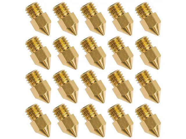 Alt view image 2 of 3 - MAYBEMONDA 5PCS MK8 Brass Nozzle 0.2MM 0.3MM 0.4MM 0.5MM 0.6MM 0.8MM 1.0MM Extruder Print Head For 1.75MM 3D Printer