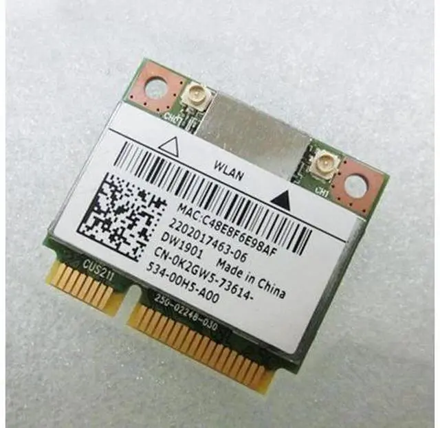 Main image of DW1901 802.11abgn (2.4G/5G) Wireless + Bluetooth 4.0 Combo WiFi Card For 15R 17R 14TR M521R Series, D P/N CN-0K2GW5