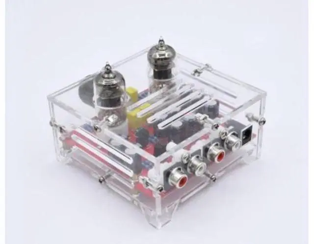 Main image of Fever 6J1 Tube Amplifier Preamp Board Hifi Dual Channel Class A Volume Control Tone Preamplifier Board With Crystal Case