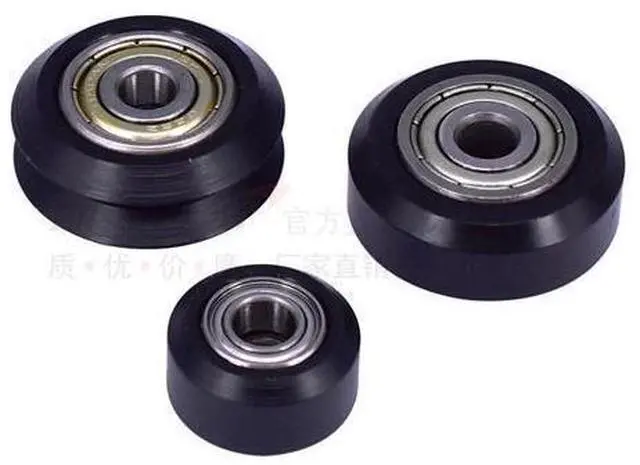 Alt view image 2 of 3 - 10pcs Openbuilds delrin dual bearing solid pulley wheel delrin idler pulley bearing wheel for creality3D printer accessories