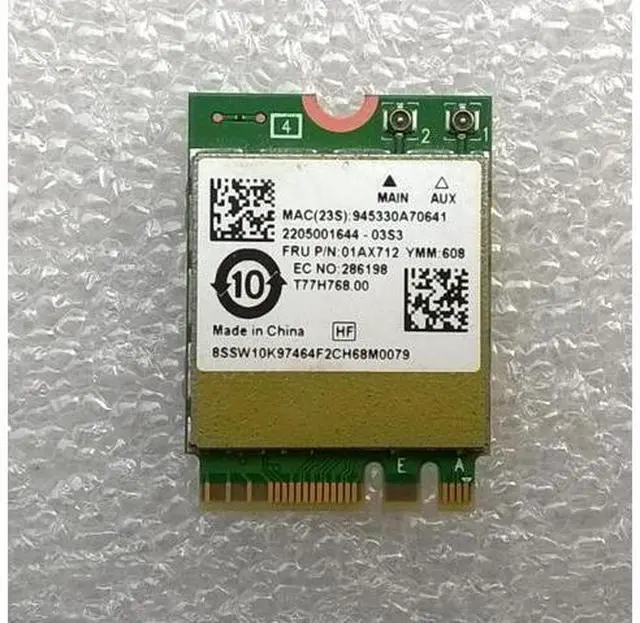 Main image of 8822BE 802.11ac+BT M.2 WiFi Card For Lenovo Thinkpad P51S S5 T470 T570 X270 YOGA-370 Series,FRU 01AX711 01AX712