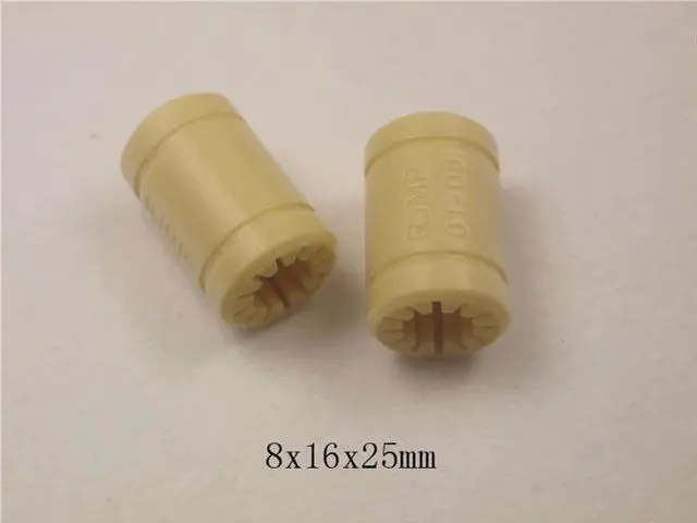 Main image of 3D Printer Solid Polymer LM8UU Bearing - 8mm shaft RJMP-01-08 R Solid Plastic Bearing, 8 mm ID