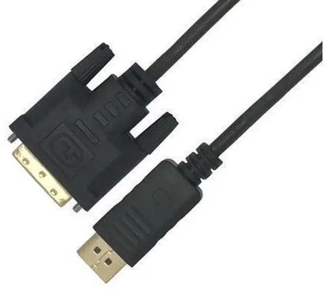 Main image of DisplayPort câble DP vers DVI mâle vers mâle, adaptateur de connexion 1080P HD pour HDTV, ordinateur portable, projecteur, 1.8m