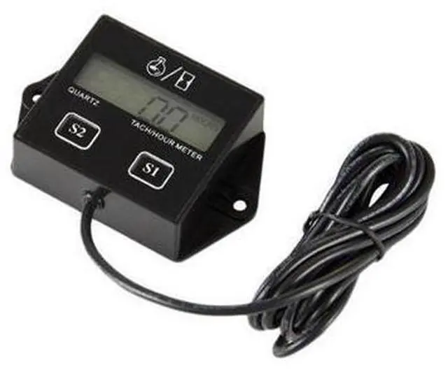 Alt view image 4 of 4 - Digital Engine Tach Hour Meter Tachometer Gauge Inductive Display For Motorcycle Motor Marine Chainsaw Pit Bike Boat