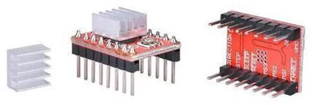 Alt view image 2 of 3 - 1pc 3D Printer parts A4988 Stepper Motor Driver Module with Heatsinks Reprap Board Suitable Ramps 1.4 For 3D Printer