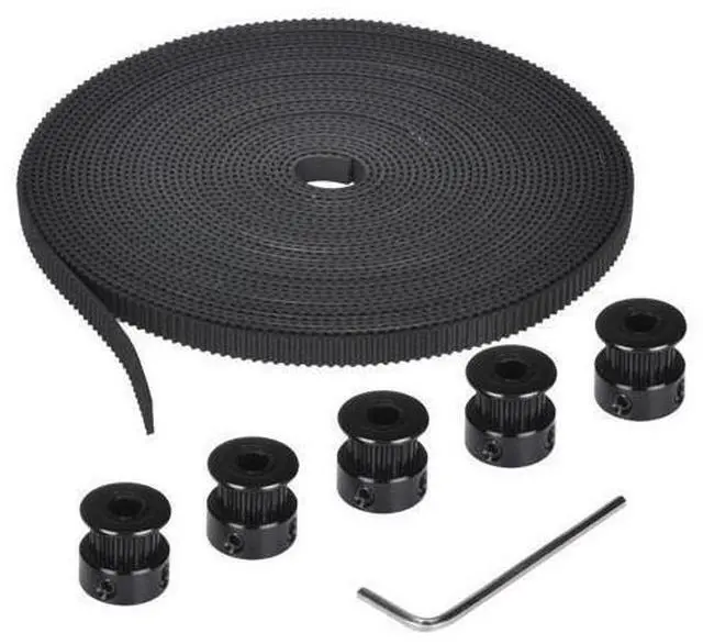 Main image of 3D Printer Parts GT2 belt 20 teeth GT2 Timing Pulley and 5M GT2-6mm GT2 Timing Belt KIT for 3D printer