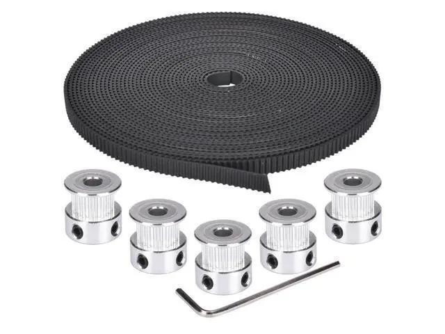 Alt view image 2 of 3 - 3D Printer Parts GT2 belt 20 teeth GT2 Timing Pulley and 5M GT2-6mm GT2 Timing Belt KIT for 3D printer