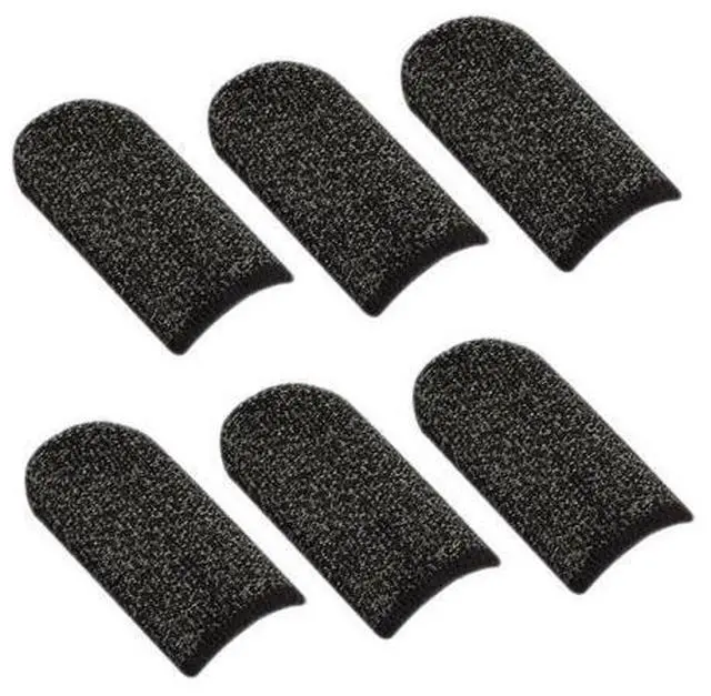 Main image of Professional Gaming Finger Cots 18-Pin Black Black Edge Copper Fiber Anti-Sweat and Non-Slip Competitive Edition 6Pcs