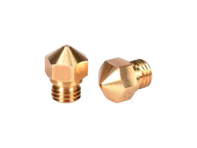 Alt view image 2 of 3 - High Precision MK10 Nozzle 0.2/0.4/0.6/0.8mm Copper M7 Threaded Parts For Extrusion 1.75mm Filament Brass 3D Printer Parts