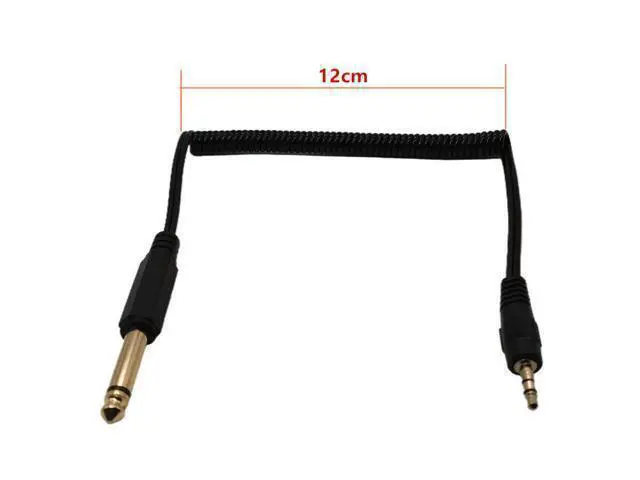 Alt view image 2 of 3 - Adaptateur Audio stéréo plaqué or, 1 pièce, Jack mâle 6.35mm 1/4 "à prise mâle 3.5mm, 3 pôles, convertisseur, câble extensible