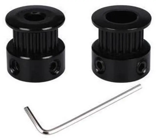 Main image of BIQU Latest GT2 Black Color Aluminum Timing Belt pulley 20 teeth for 3D printer GT2-6mm Width Timing Belt RepRap 3D Printer