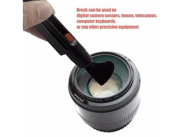 Alt view image 4 of 4 - 3 In1 Camera Lens Cleaner Equipment Kit Rubber Dust Blower Pen Brush Fabric Wiper Cleaning Suit with Air Blower and Brush