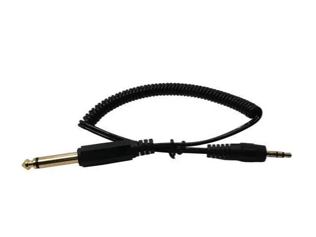 Alt view image 3 of 3 - Adaptateur Audio stéréo plaqué or, 1 pièce, Jack mâle 6.35mm 1/4 "à prise mâle 3.5mm, 3 pôles, convertisseur, câble extensible