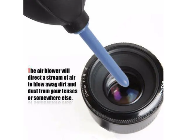 Alt view image 3 of 4 - 3 In1 Camera Lens Cleaner Equipment Kit Rubber Dust Blower Pen Brush Fabric Wiper Cleaning Suit with Air Blower and Brush