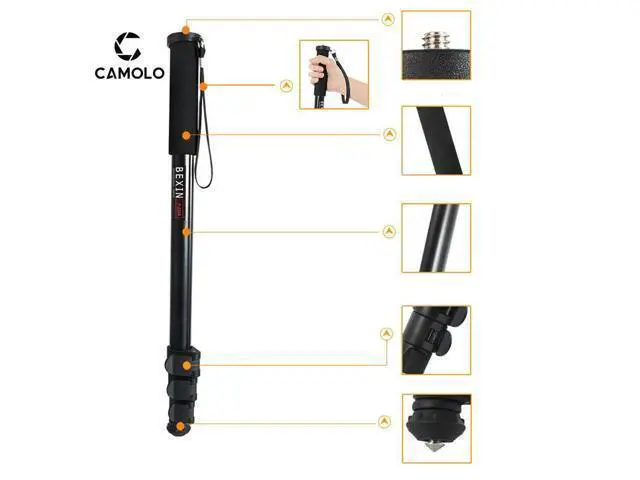 Alt view image 3 of 4 - P264Bs Professional Monopod Selfie Stick Aluminum Alloy Monopods for Mobile Phone/microphone/card Camera/led Light