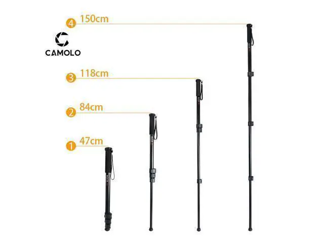 Alt view image 4 of 4 - P264Bs Professional Monopod Selfie Stick Aluminum Alloy Monopods for Mobile Phone/microphone/card Camera/led Light