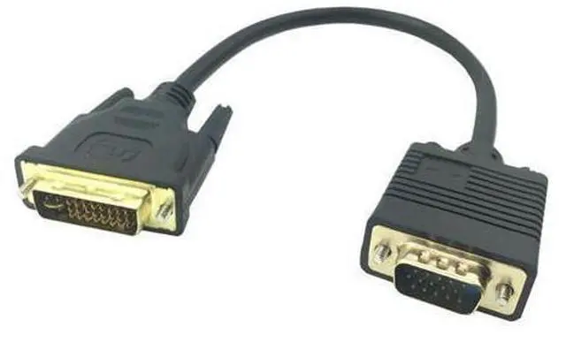 Main image of Adaptateur DVI 24 + 5 vers VGA 0.3M, câble 1080P DVI-I vers VGA, convertisseur vidéo 24 + 5 DVI mâle vers 15 broches, pour écran de PC