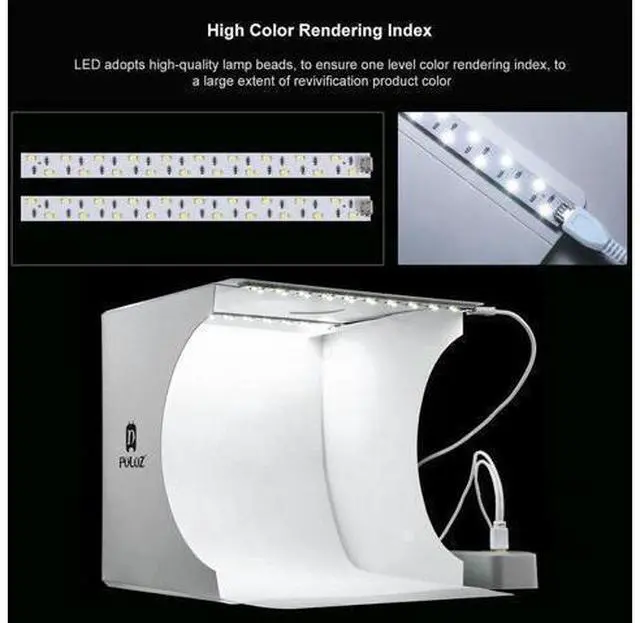 Main image of 20cm LED Light Box Lighting Cube for Photography Photo Studio + 6 Backdrops