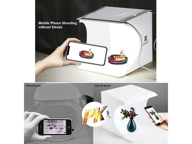 Alt view image 3 of 4 - 20cm LED Light Box Lighting Cube for Photography Photo Studio + 6 Backdrops