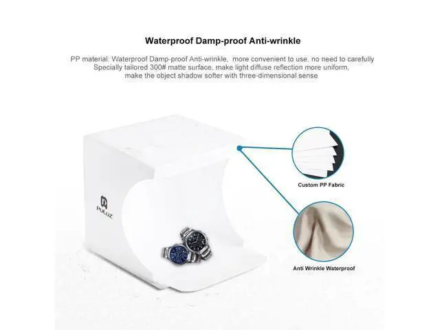 Alt view image 4 of 4 - 20cm LED Light Box Lighting Cube for Photography Photo Studio + 6 Backdrops