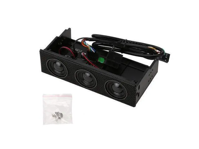 Alt view image 2 of 5 - 5.25 inch Stereo Surround Speaker PC Front Panel Computer Case Built-in Mic Music Loudspeakers