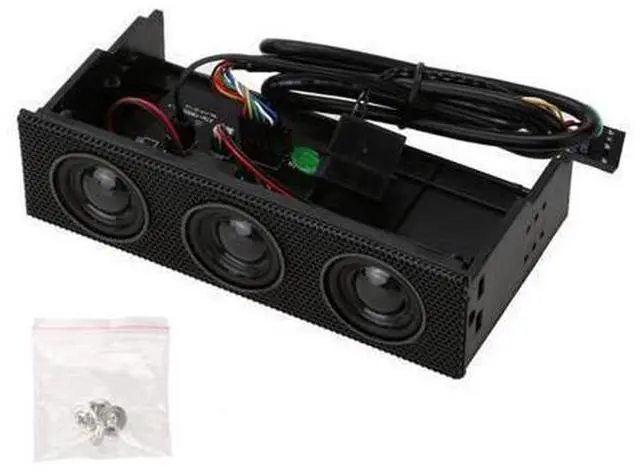 Alt view image 4 of 5 - 5.25 inch Stereo Surround Speaker PC Front Panel Computer Case Built-in Mic Music Loudspeakers