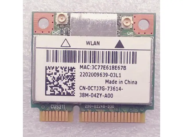 Alt view image 2 of 2 - Bigfoot Killer N-1202 AR5B22 802.11a/b/g/n WiFi & Bluetooth 4.0 Card,CN-0CTJ7G