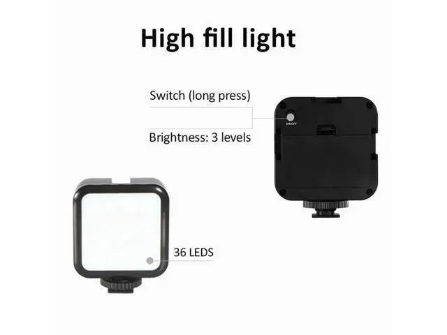Alt view image 4 of 4 - Jumpflash 36 LED Soft Light Ultra Bright Dimmable On Camera Video Studio Lamp