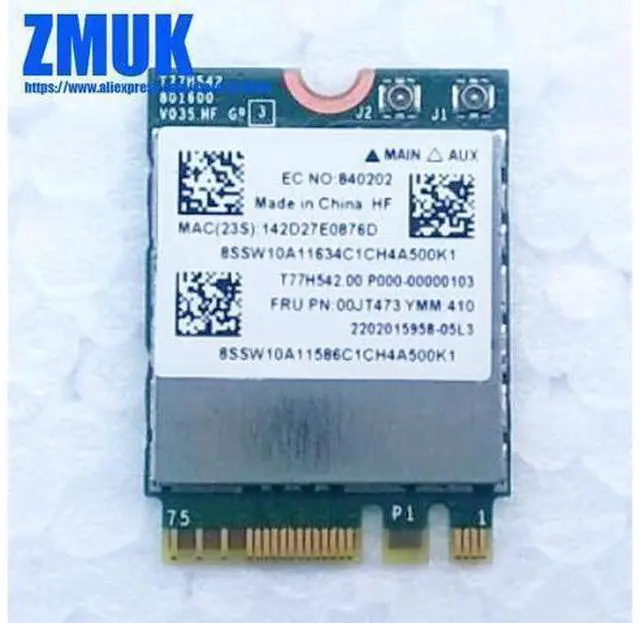 Main image of BCM43162 1x1ac+BT4.0 V2 M.2 Combo Card For Lenovo Flex 3-1480 3-1580 Series,P/N SW10A11586