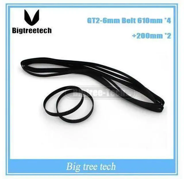 Main image of For 3D Printer part Ultimaker2 UM2 synchronous belt closed loop rubber 4*GT2-6mm Belt 610mm 2*200mm 3D0100*4+3D0101*2