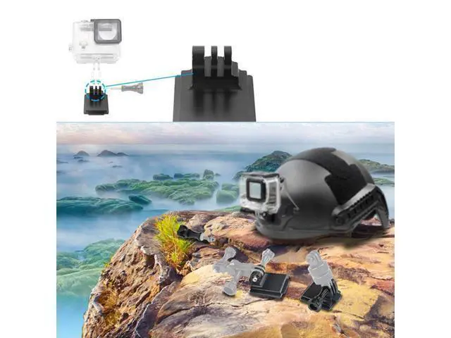 Alt view image 4 of 4 - Metal Action Camera Helmet Holder Quick Release Fixing Mount Clip for Gopro Hero
