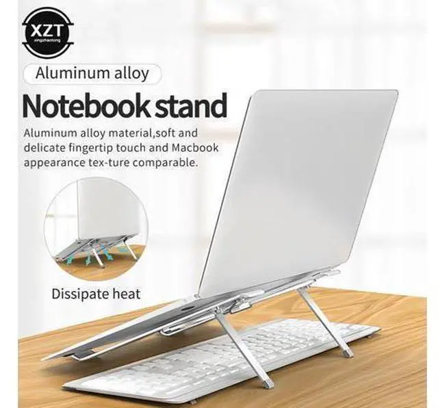 Main image of Laptop Stand Height Adjustable Aluminum Non-slip Laptop Riser Holder Portable For Notebook Macbook Foldable Tablet Stand