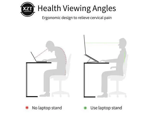 Alt view image 3 of 6 - Laptop Stand Height Adjustable Aluminum Non-slip Laptop Riser Holder Portable For Notebook Macbook Foldable Tablet Stand