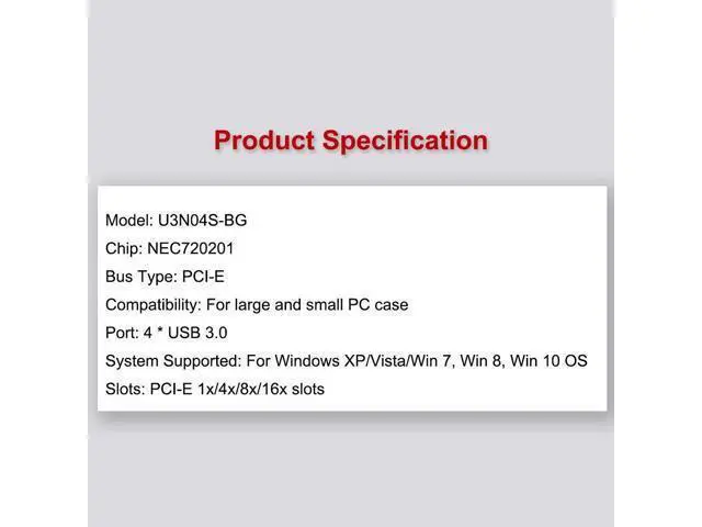 Alt view image 4 of 7 - Four Ports USB 3.0 Super Fast 5Gbps PCI-E Expansion Card PCI Express Adapter Converter Card Power Supply Module For Desktop PC with 2U Low-profile Bracket