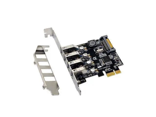 Alt view image 6 of 7 - Four Ports USB 3.0 Super Fast 5Gbps PCI-E Expansion Card PCI Express Adapter Converter Card Power Supply Module For Desktop PC with 2U Low-profile Bracket
