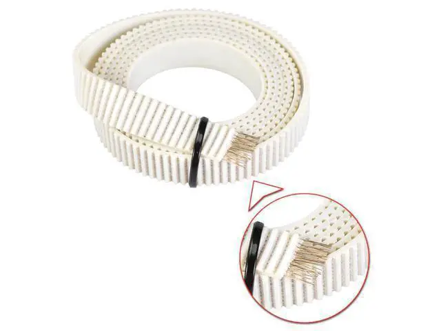 Alt view image 3 of 3 - 2/5M PU with Steel Core GT2 Belt Black White 2GT Timing Belt 6/10mm Width Reinforce Open Belt for 3D printer