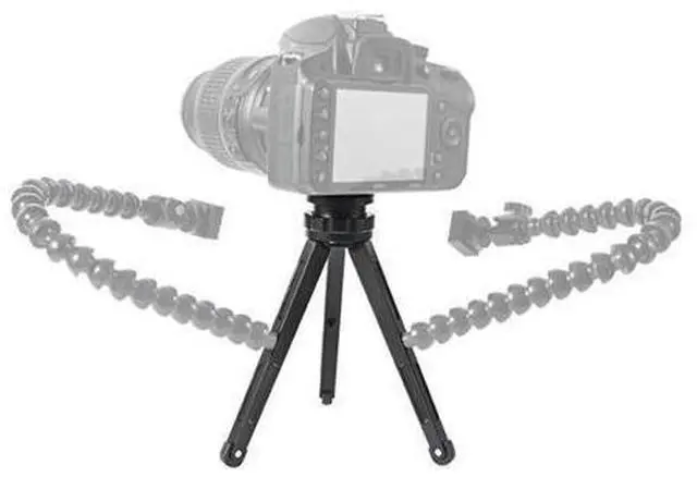 Alt view image 2 of 4 - Mini Tripod Stand Base Aluminum Alloy Multi-Angle Adjustment Tripod for Slr Camera/Smartphone/Ball Head/Monopods