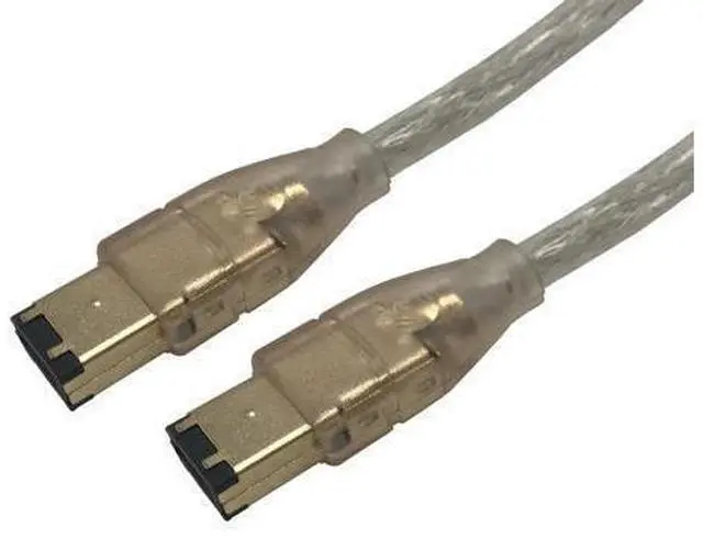 Main image of Câble de connexion IEEE 1394 plaqué or, 1394a 6pin mâle à 6 broches mâle 6-6 broches Firewire iLink DV, de haute qualité, 1.5m 5FT