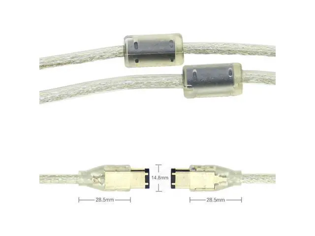 Alt view image 3 of 3 - Câble de connexion IEEE 1394 plaqué or, 1394a 6pin mâle à 6 broches mâle 6-6 broches Firewire iLink DV, de haute qualité, 1.5m 5FT