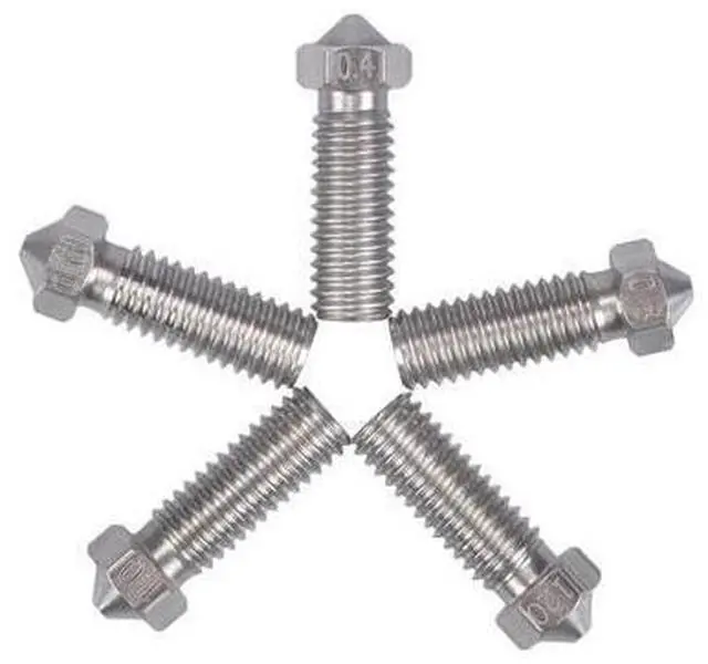 Alt view image 3 of 3 - 3D Printer Volcano Extra Lengthen stainless steel M6 Nozzle All Metal 0.6mm/0.8mm/1.0/1.2mm for 1.75mm/3.0mm