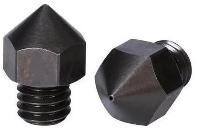 Alt view image 2 of 3 - MK8 Hardened steel Nozzle 0.2mm 0.4mm 0.6mm 0.8mm 3D Printers Parts Extruder Threaded 1.75mm Filament For J-Head Hotend Extruder