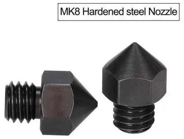 Main image of MK8 Hardened steel Nozzle 0.2mm 0.4mm 0.6mm 0.8mm 3D Printers Parts Extruder Threaded 1.75mm Filament For J-Head Hotend Extruder