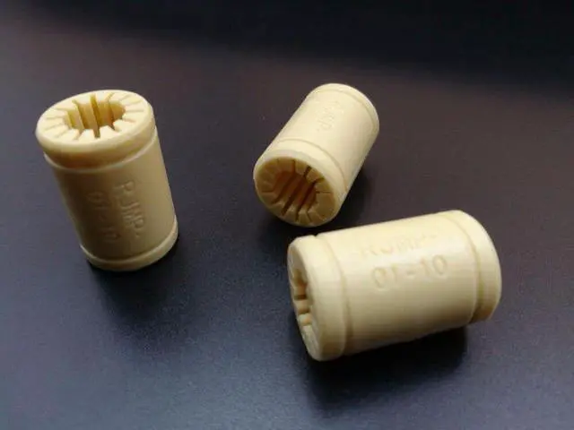 Alt view image 3 of 6 - Funssor 5Pack RJ4JP 01-10 soild Polymer Linear bearing LM10UU 3d printer linear bearing RJMP-01-10 R Solid Plastic Bearing
